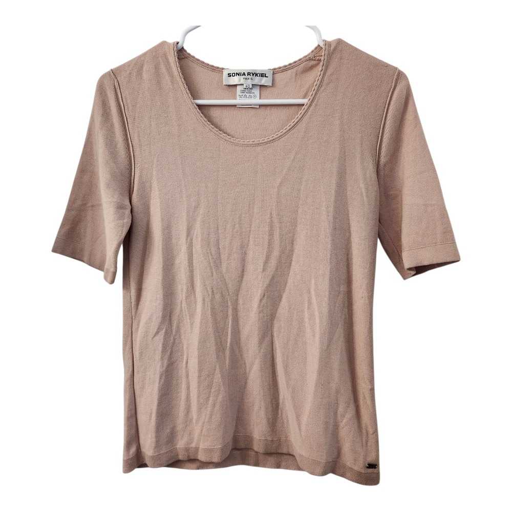 Sonia Rykiel Paris Top‎ Size 40 / US8  Short Sleeve Cotton Italy Made Shell